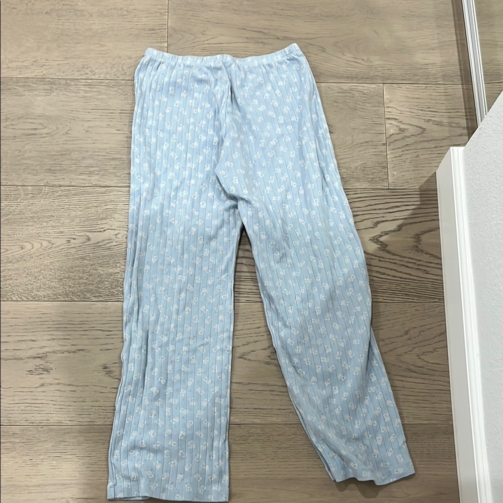 Brandy Melville Blue Patterned Pajama Pants one size.
